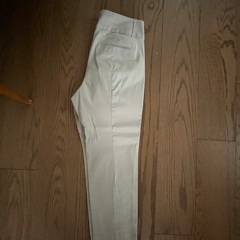 Ann Taylor Gray Trousers crop Straight Leg Cotton Blend